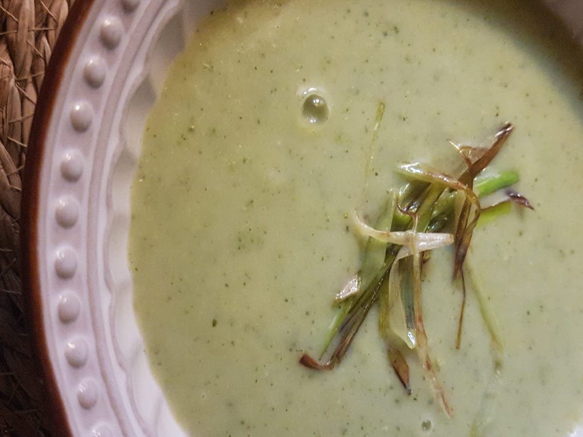 Purple Sprouting Broccoli & Leek Soup